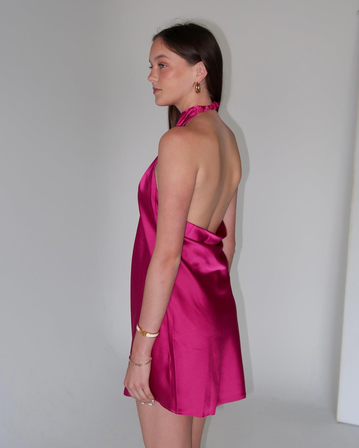 SIENNA HALTER MINI DRESS