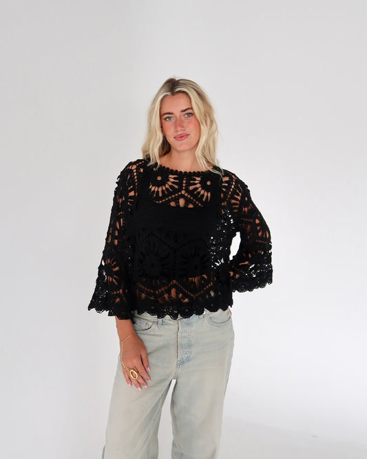 MAEVE CROCHET TOP
