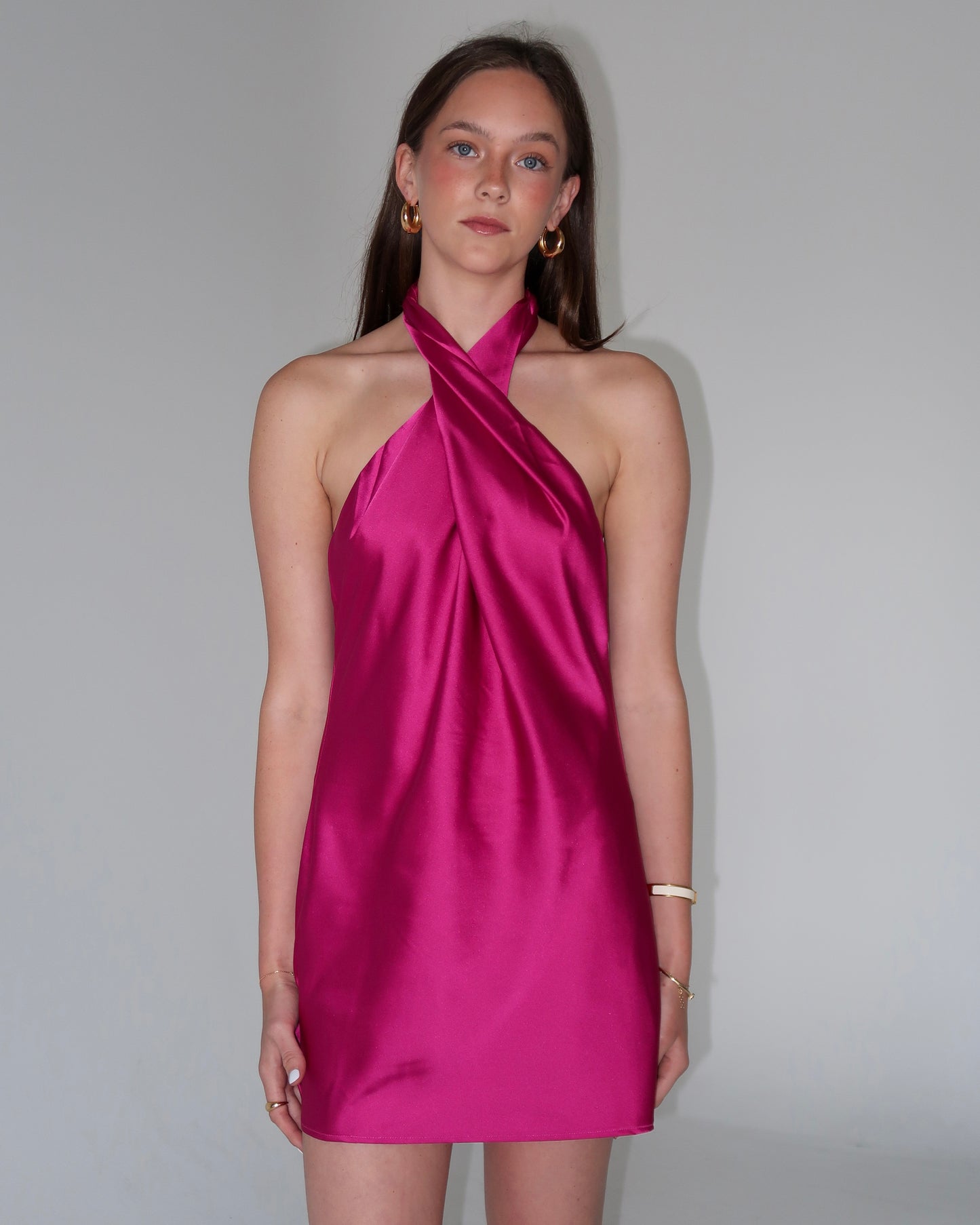 SIENNA HALTER MINI DRESS