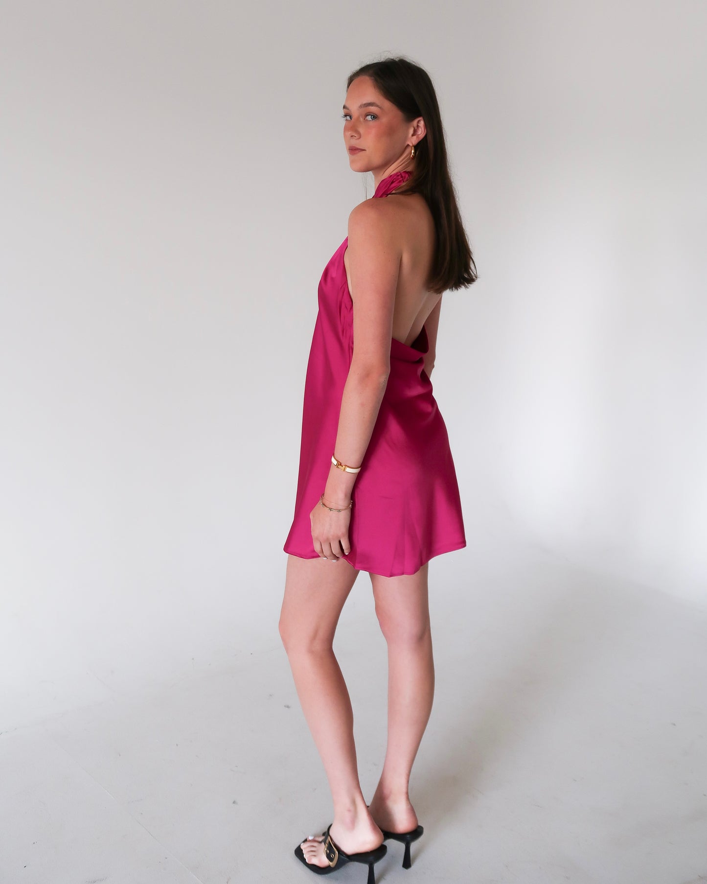 SIENNA HALTER MINI DRESS